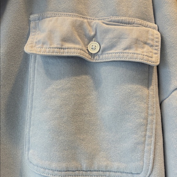 Aerie Offline Ombre Blue Casual Button Down Shirt Jacket Size XXL - Picture 4 of 11